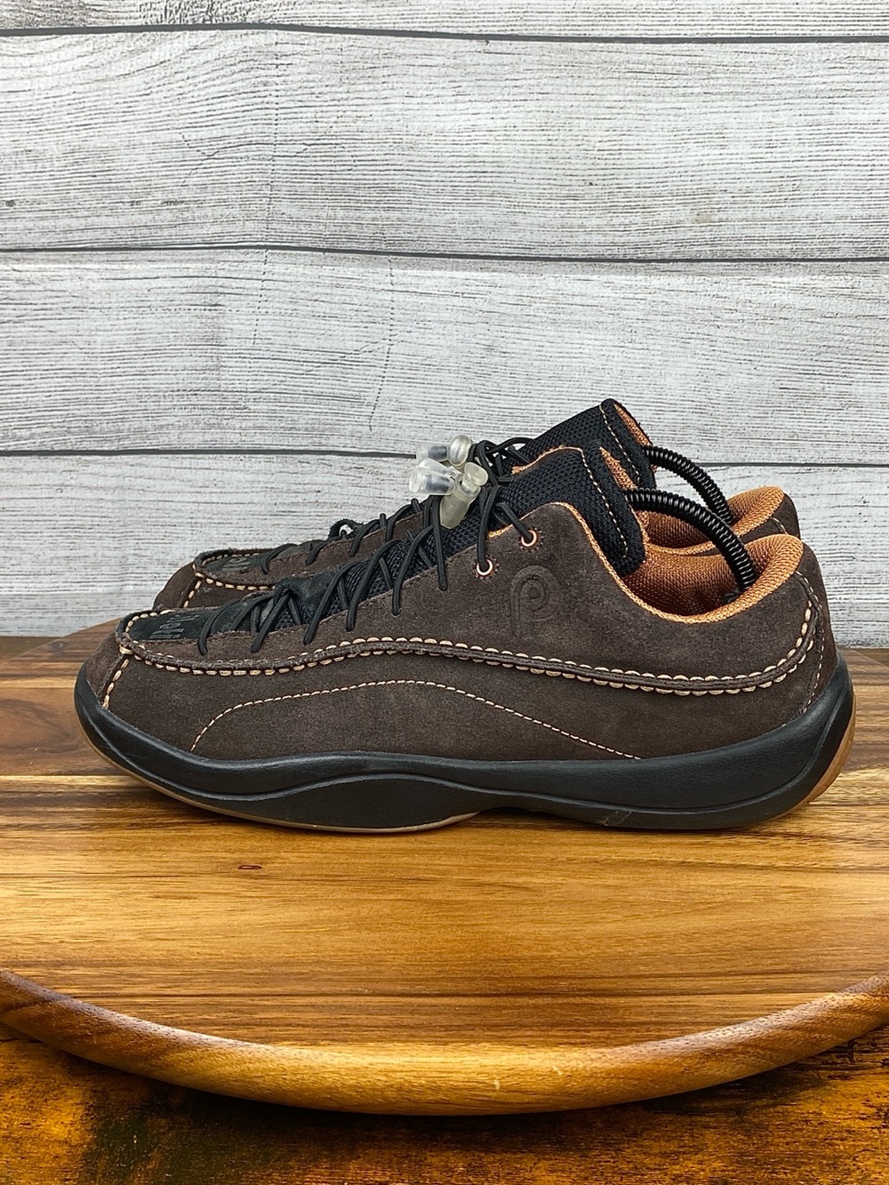 Piloti Men’s Stradale CL Driving Shoes Brown Suede Elastic Laces Size 9.5